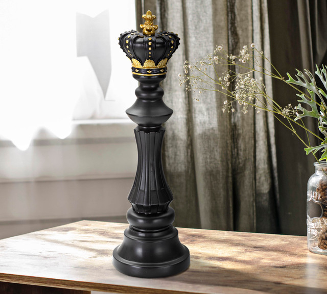 Figurina King, Rasina, Negru/Auriu, 40.5x13x13 cm [6]