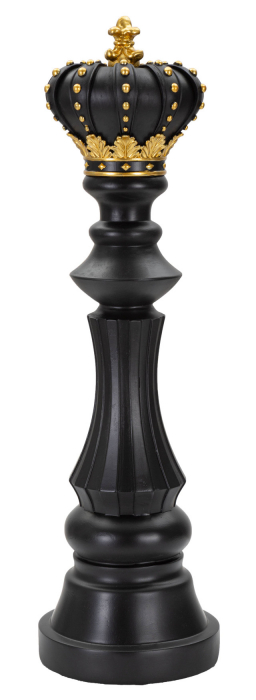 Figurina King, Rasina, Negru/Auriu, 50x14x14 cm [2]