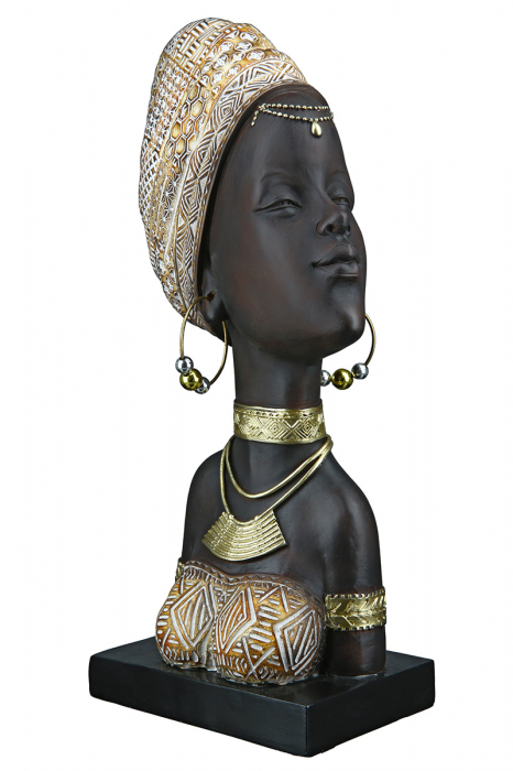 Figurina Lady Zola, Rasina, Negru/Bej, 19x30x9 cm [3]