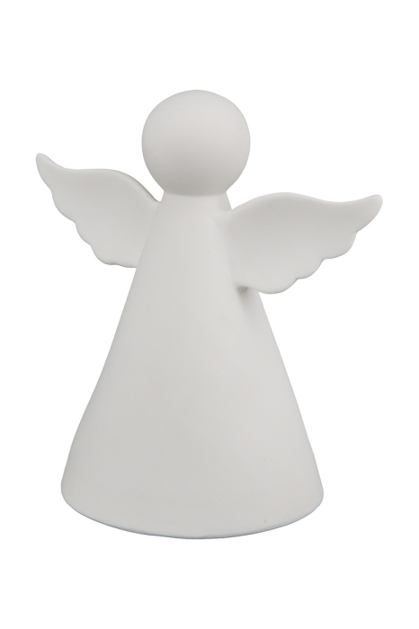 Figurina (LED), ingeri, "Blanc", Portelan, alb, PU 4, L. 8,6 cm, L. 12 cm, H 13,8 cm [1]