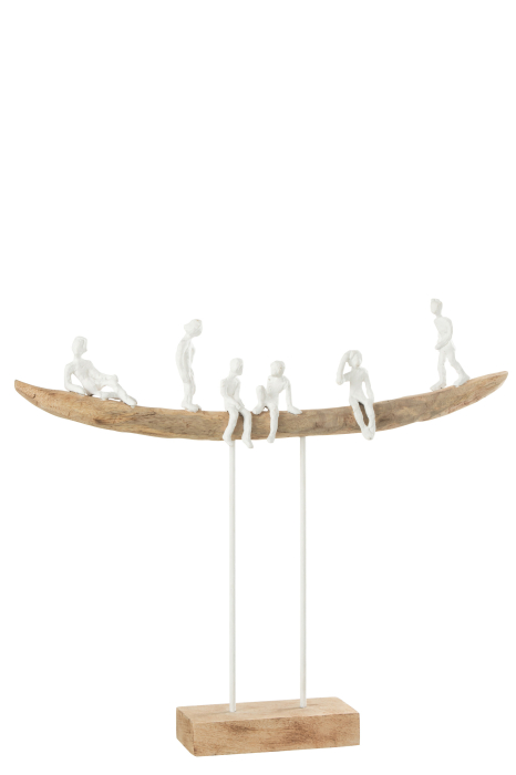 Figurina, Lemn, Alb , 18x8x47 [1]