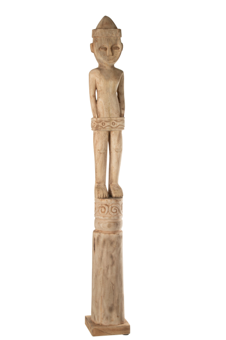 Figurina, Lemn, Natural, 14x14x114 [1]