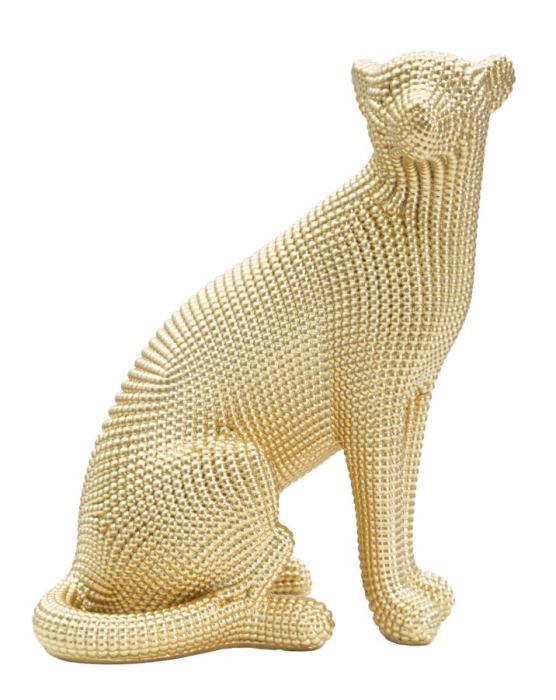 Figurina Leopard auriu cm 23x15,5x29 [1]