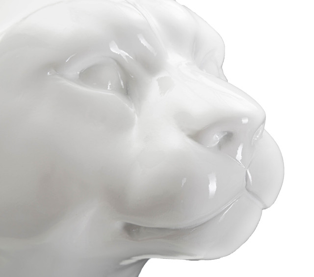 Figurina Leopard, Rasina, Alb, 74x27x38 cm [5]