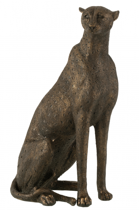 Figurina Leopard, Rasina, Bronz, 34x22x103 cm