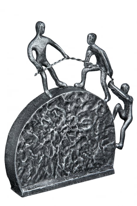 Figurina Lifting, Fier, Argintiu, 18x21x3 cm GILDE