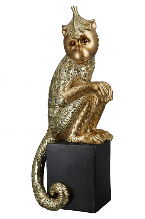 Figurina Little Monkey, Rasina, Auriu, 9x11.5x30 cm [2]