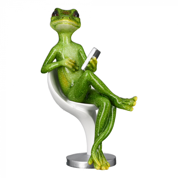 Figurina Lizard, rasina, multicolor, 10x9x17 cm