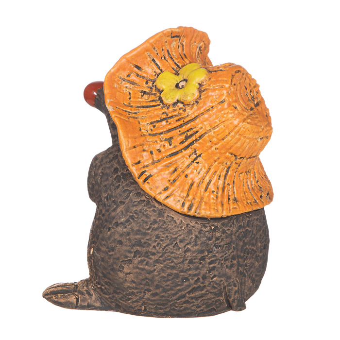 Figurina, „Manni”, motiv cartita, ceramica, maro, PU 4, L. 11,5 cm, l. 13,5 cm, H 16 cm [2]