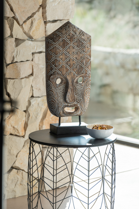 Figurina Mask Primitive On Foot, Lemn, Natural, 24.5x12.5x58.5 cm [3]