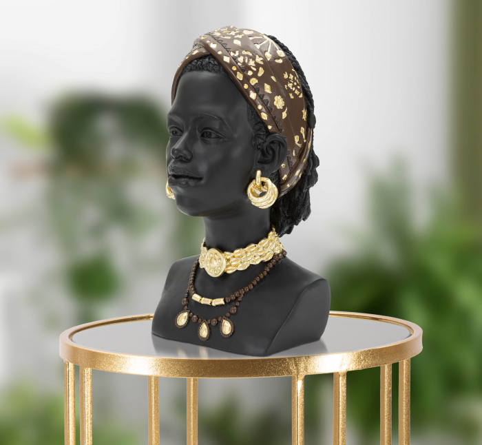 Figurina Massai Woman, Rasina, Multicolor, 30x19x18.5 cm [2]