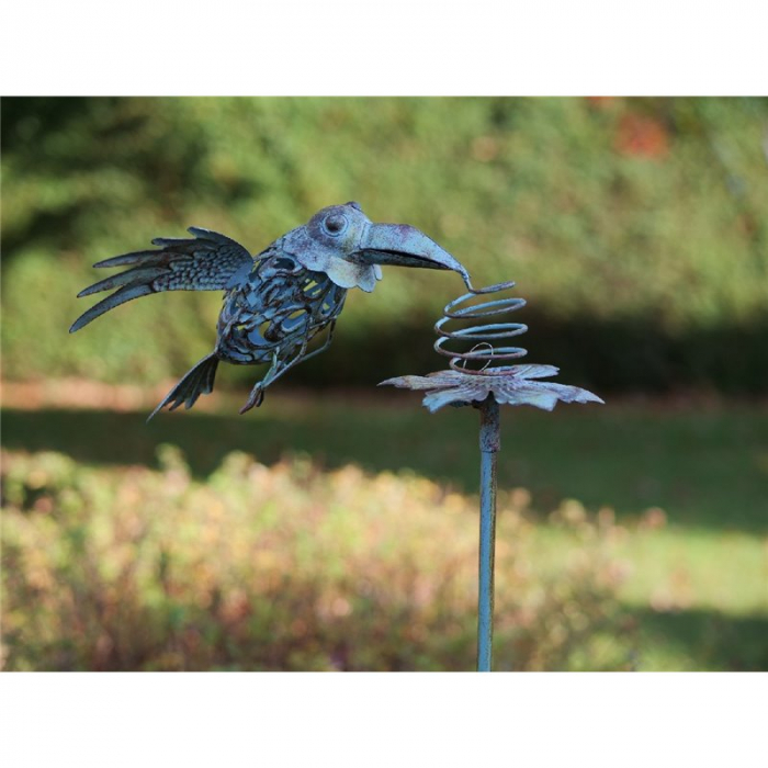 Figurina metal Flying bird, 130x30x27 cm