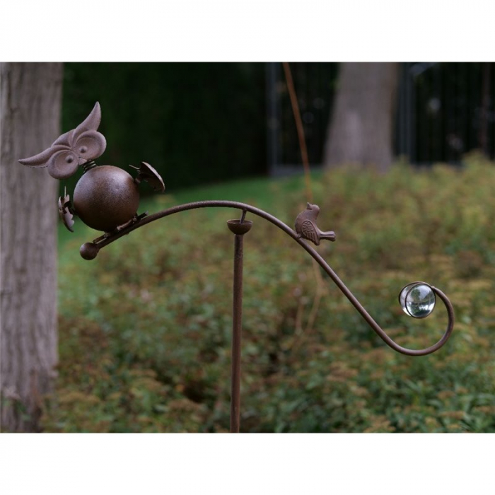 Figurina metal Owl Balance, 130x10x50 cm