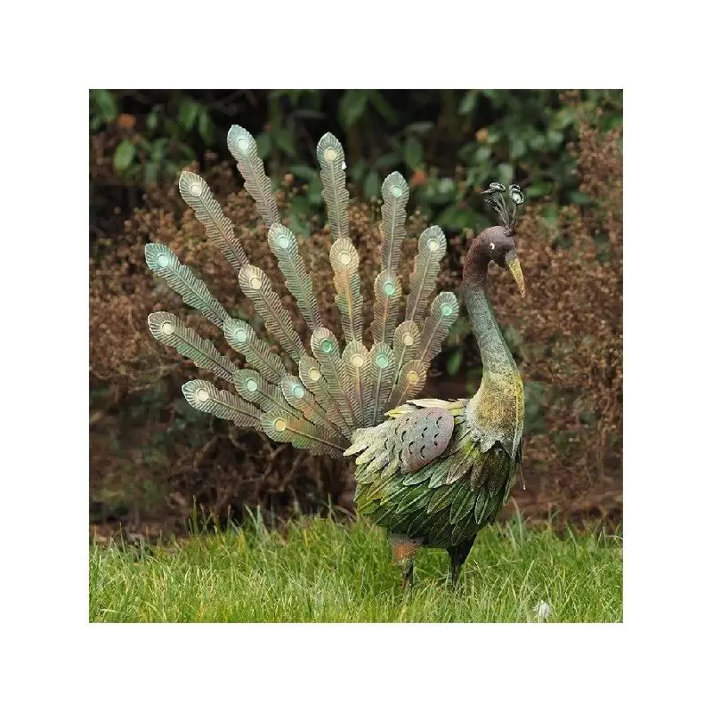 Figurina metal Peacock, 66x34x48 cm
