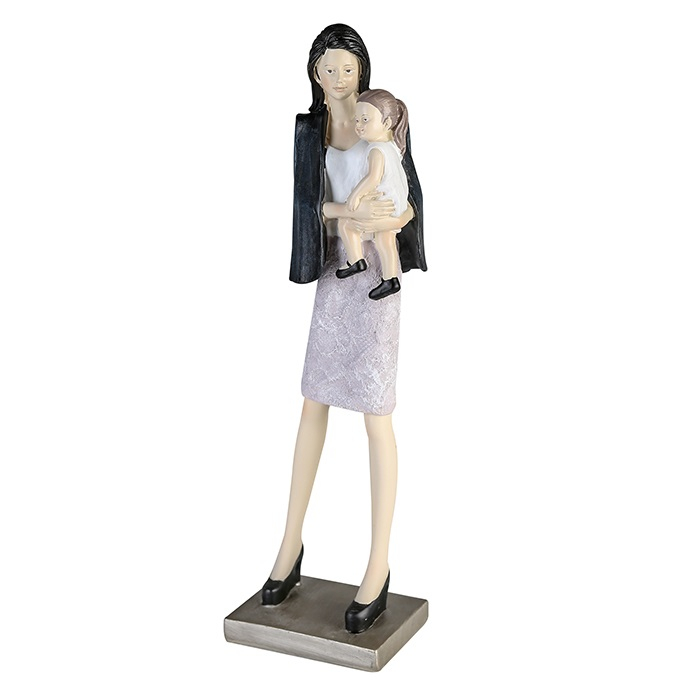 Figurina MOTHER AND DAUGHTER, rasina, 36x11x8 cm