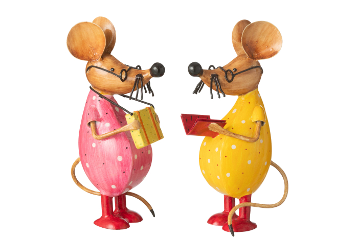 Figurină, Mouse Book, sortiment de 2, L 17| W 12| H 30 cm [1]