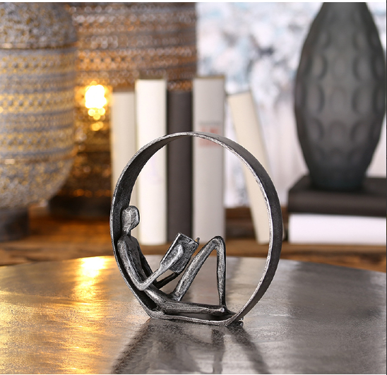 Figurina NOVEL, metal, argintiu, 19X17X9 cm [2]