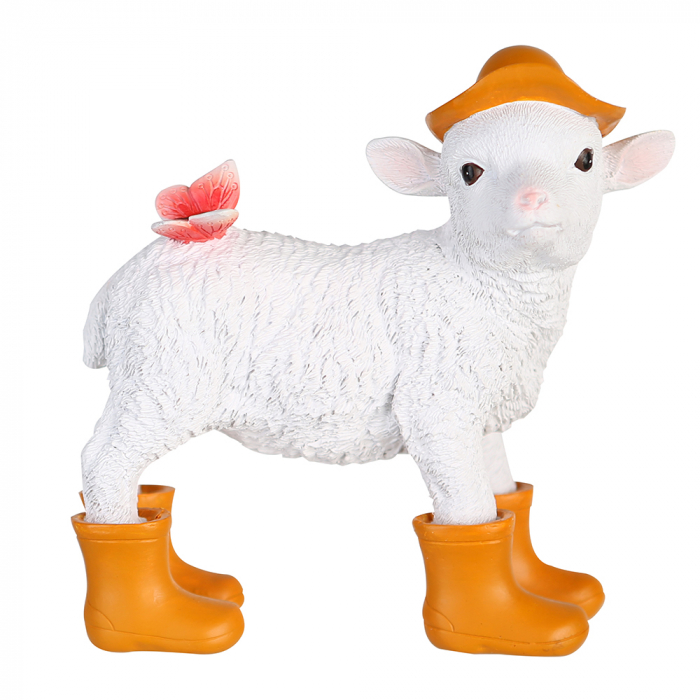 Figurina oaie Sheep, rasina, multicolor, 6x14x15 cm