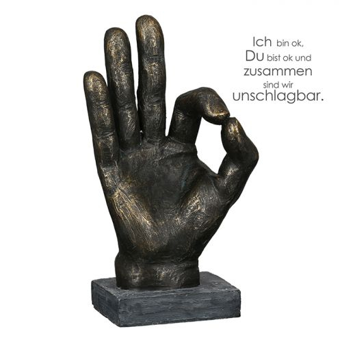 Figurina okay, rasina, bronz gri, 8x12x22 cm