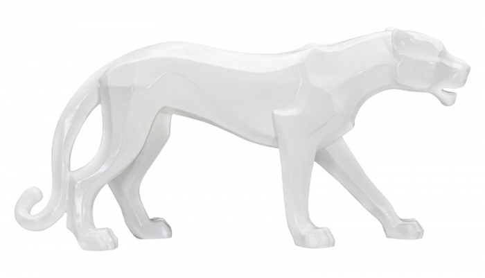 Figurina Panther, Rasina, Alb, 32.5x70x18 cm