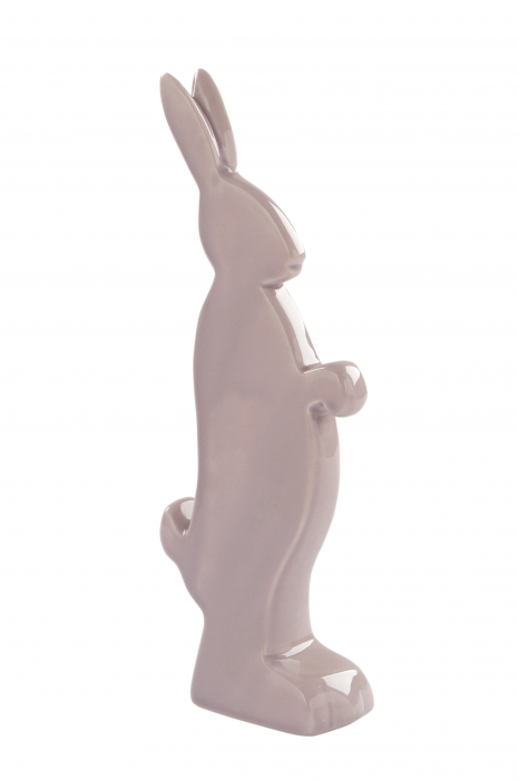 Figurina iepure PASKO, Ceramica, roz, 28x4x11 cm [3]