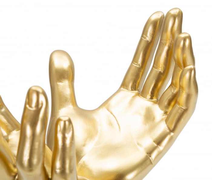 Figurina Peace Hands, Rasina, Auriu, 24x25x15 cm [6]