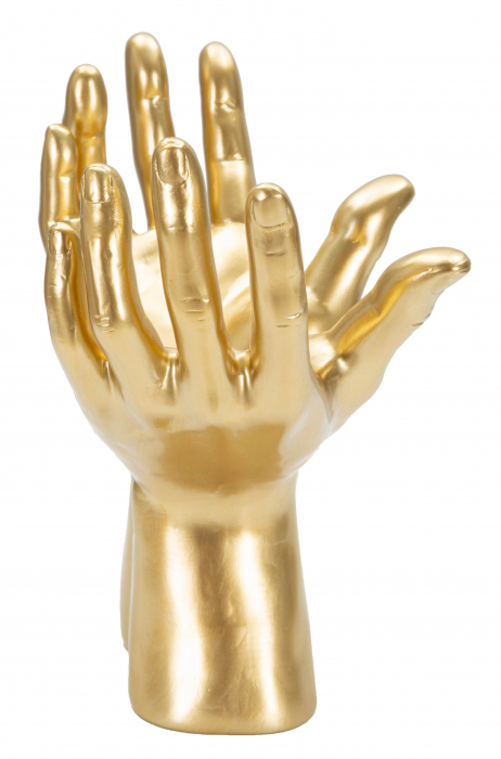 Figurina Peace Hands, Rasina, Auriu, 24x25x15 cm [4]