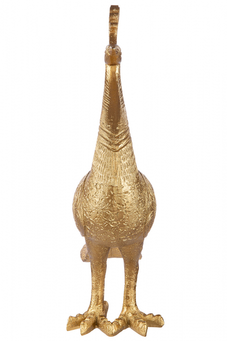 Figurina Peacock, Rasina, Auriu, 42x37x11 cm [4]