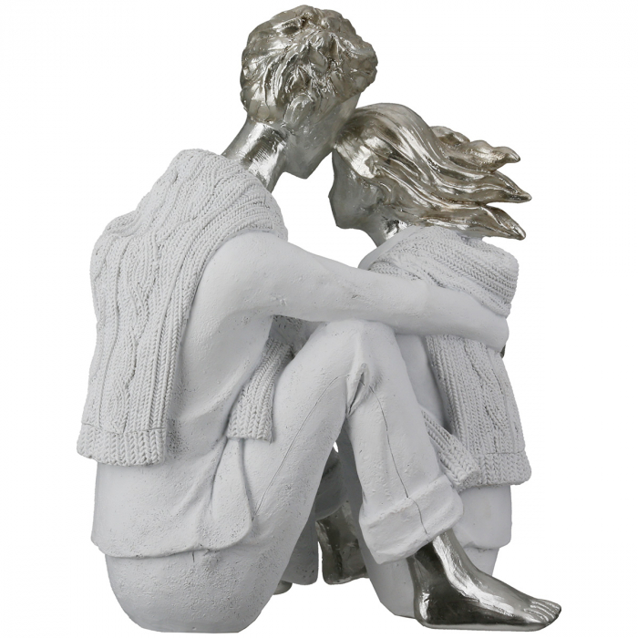 Figurină, Pereche, Rășină sintetică, alb, PU 2, L. 15 cm, L. 20 cm, H 23 cm [4]