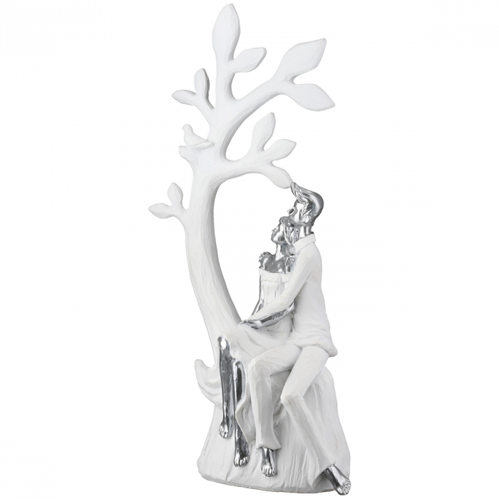 Figurină, Pereche, Rășină sintetică, alb, PU 2, L. 7 cm, L. 10 cm, H 23 cm [2]