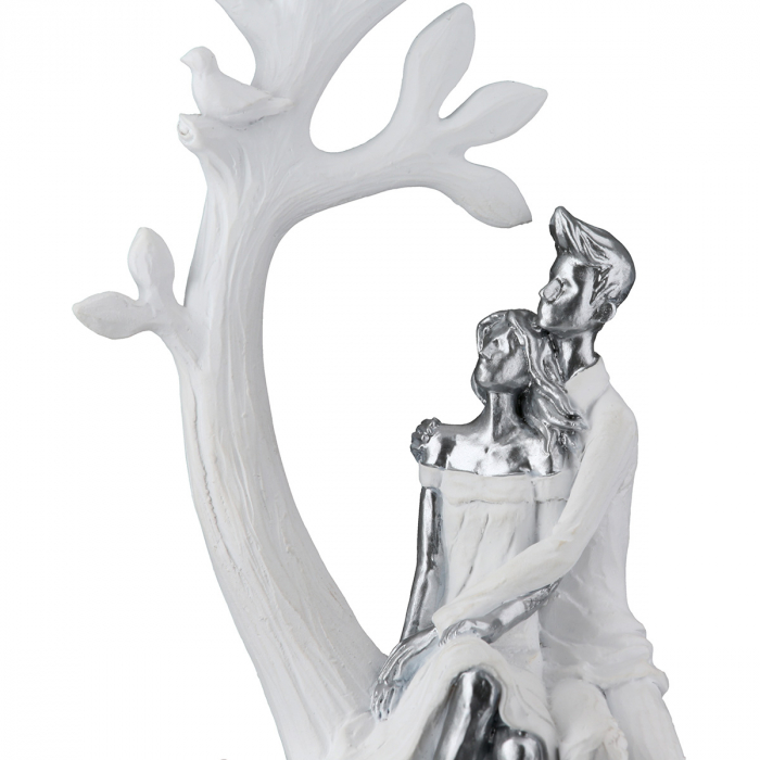 Figurină, Pereche, Rășină sintetică, alb, PU 2, L. 7 cm, L. 10 cm, H 23 cm [4]
