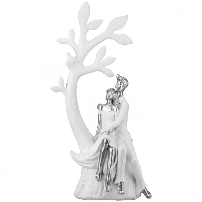 Figurină, Pereche, Rășină sintetică, alb, PU 2, L. 7 cm, L. 10 cm, H 23 cm [1]