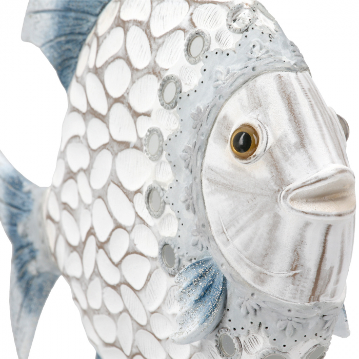 Figurină, Pește, Azuro, Polirășină, alb, PU 2, L. 7 cm, L. 24,5 cm, H. 22 cm [2]