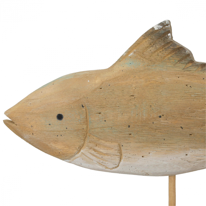 Figurină, Pește, Lemn, culori naturale, PU 2, L. 8 cm, L. 39 cm, H 34 cm [3]