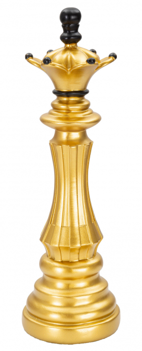 Figurina Queen, Rasina, Auriu/Negru, 37x12x12 cm [2]