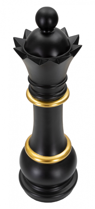 Figurina Queen, Rasina, Negru/Auriu, 50x15x15 cm [3]