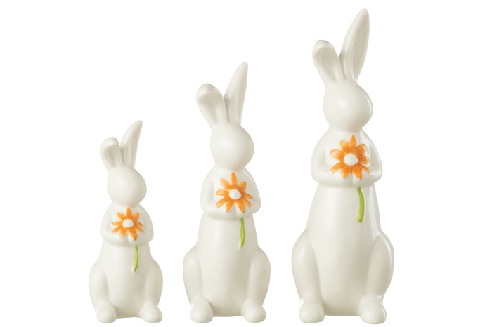 Figurina, RABBITS FLOWERS, SET3 [2]