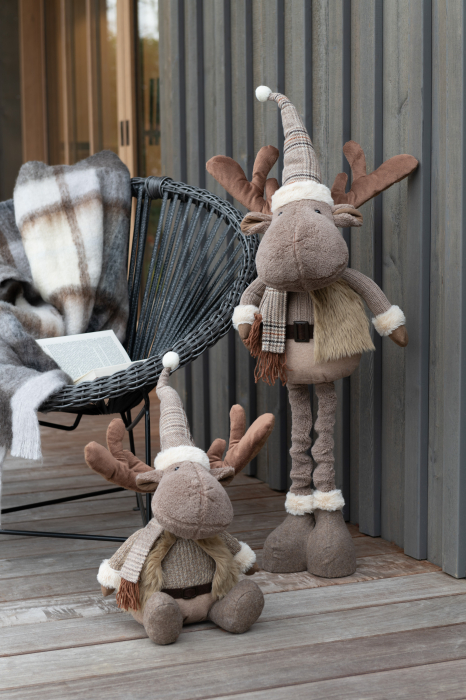 Figurina Reindeer Winter, Fibre sintetice, Maro, 27x23x77 cm [3]