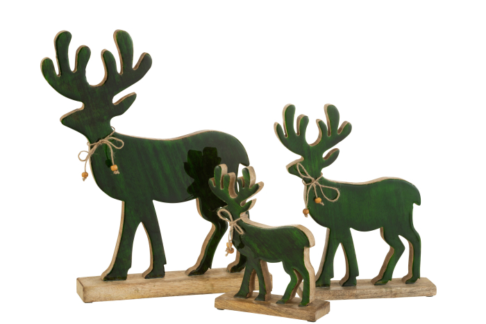 Figurină, Ren, lemn, verde L [2]