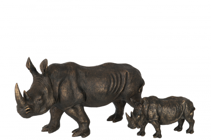 Figurina Rhino, Rasina, Bronz, 58.5x25x33 cm [2]