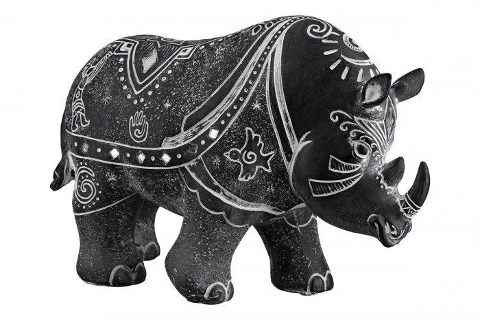 Figurina Rhino Simba, Rasina, Negru, 7x19x14 cm