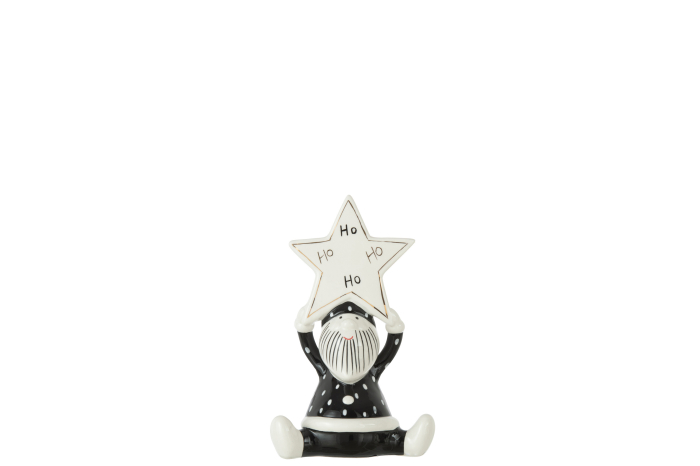 Figurina Santa Sitting Star Hoho, Ceramica, Multicolor, 12.5x7.5x19.5 cm [1]