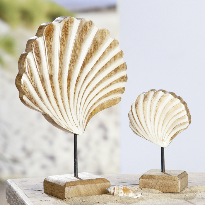 Figurina Shell on Stick, lemn, maro, 10x16x5 cm GILDE imagine 2022 by aka-home.ro