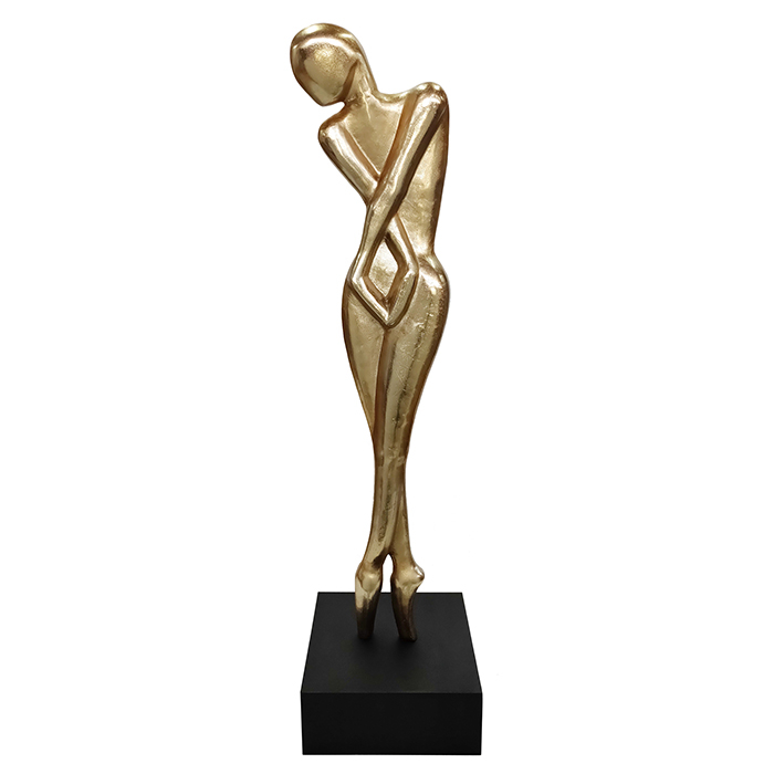 Figurina Shy auriu sampanie, aluminiu mango, 147x38x38 cm GILDE
