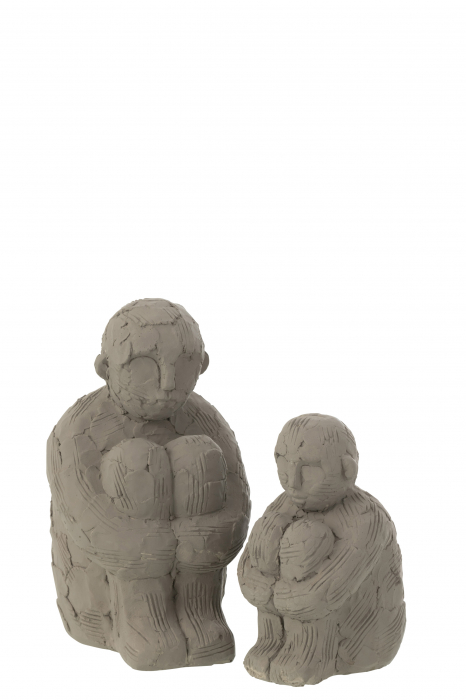 Figurina Sitting, Ciment, Gri, 16.5x16.5x25 cm [2]