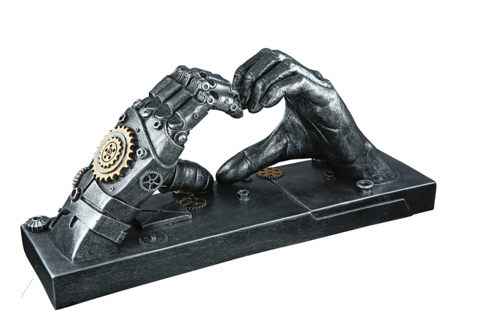 Figurina Steampunk Hand, Rasina, Argintiu/Auriu, 35x16x9.5 cm [3]