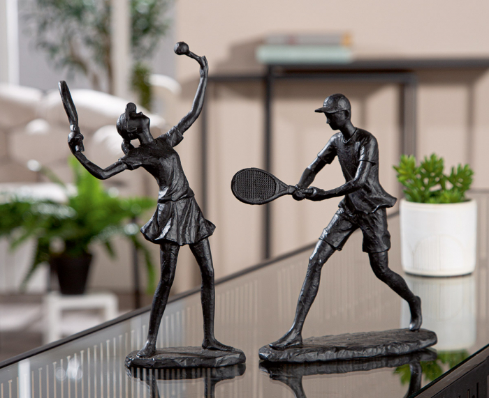 Figurină, Tenis, Active, Poly, negru, PU 4, 2 buc. asortate, L. 5,5 cm, L. 14 cm, H. 19,5 cm [5]