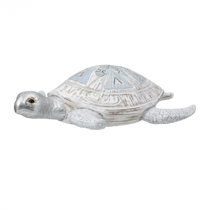 Figurină, Țestoasă, Azuro, Polirășină, alb, PU 2, L. 26 cm, L. 24,5 cm, H. 8 cm [1]