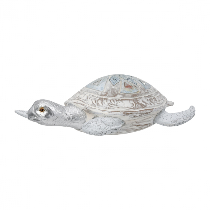 Figurină, Țestoasă, Azuro, Polirășină, albă, PU 2, L. 20 cm, L. 14 cm, H. 6 cm [2]