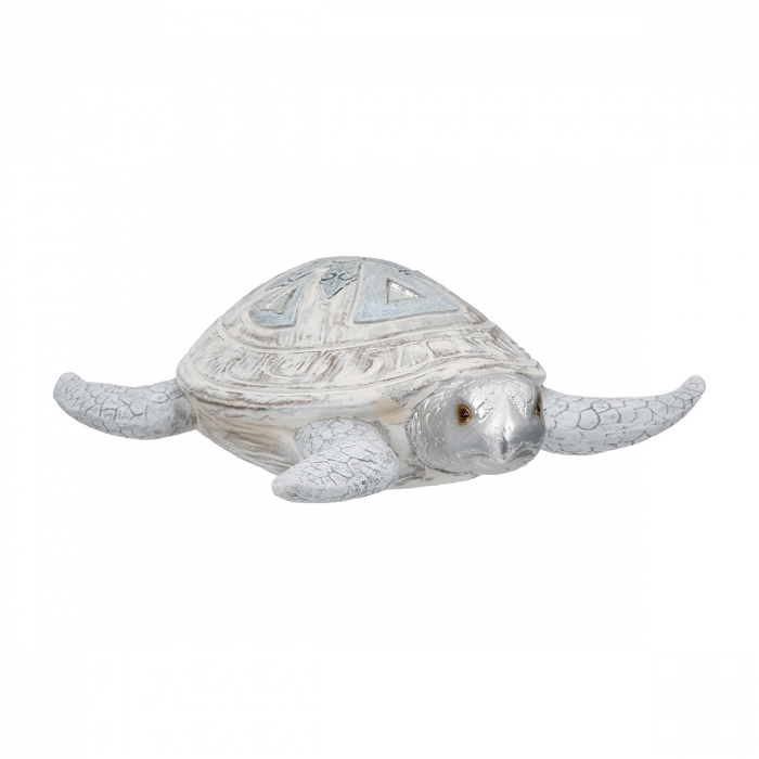 Figurină, Țestoasă, Azuro, Polirășină, albă, PU 2, L. 20 cm, L. 14 cm, H. 6 cm [1]